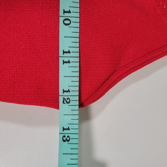 Fabletics Red Mesh V-Neck Sports Bra XS - Picture 6 of 7
